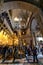 Church of the Holy Sepulchre interior, main entrance hall with Stone of Anointing in Christian Quarter of historic Old City of