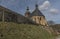 Church in Horni Slavkov town in spring time