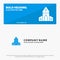 Church, House, Easter, Cross SOlid Icon Website Banner and Business Logo Template