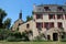 church and house in a village (apremont-sur-allier) - france