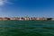 Church and houses of the island of Giudecca over water, in Venice, Italy