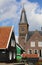 Church and houses on Marken, Holland