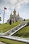 Church housing the Grand Palace at Peterhof Palace St Petersburg Russia