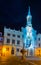 Church of the Immaculate in Sopron during night, Hungary...IMAGE