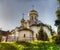 Church inside monastery in Zvenigorod