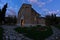 Church inside Studenica monastery during evening prayer