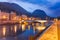 Church, Isere river and bridge in Grenoble, France