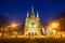 Church Joseph on night time - a historic Roman Catholic church in south-central part of Krakow.
