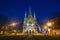 Church Joseph on night time - a historic Roman Catholic church in south-central part of Krakow.