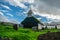 Church of Kaldbak Kaldbak Kirkja and graveyard in Streymoy island