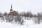 The Church of Karesuando in winter time, Sweden, Europe