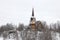 The Church of Karesuando in winter time, Sweden, Europe