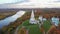 Church in Kolomenskoye park in autumn, Moscow, Russia