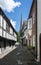 Church Lane in Ledbury, Hereforedshire, UK