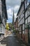 Church Lane in Ledbury, Hereforedshire, UK