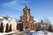 Church of the life-giving Trinity in Ostankino in winter, Moscow,
