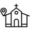 Church location Isolated Vector Icon which can easily modify or edit