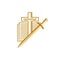 Church logo. Christian symbols. The cross of Jesus Christ, the Holy Scriptures, the crown of thorns and the sword
