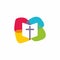 Church logo. Christian symbols. The Cross of the Lord and Savior Jesus Christ and the Holy Scripture.