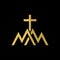 Church logo. Christian symbols. Triangles, mountains, the cross of Jesus