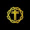 Church logo. The cross of Jesus and the crown of thorns