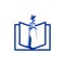 Church logo. God`s lighthouse and the Holy Scripture.