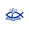 Church logo. God`s lighthouse and the Holy Scripture.