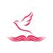 Church logo. An open bible and a dove are a symbol of the Holy Spirit