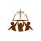 Church logo. People around the world worship the Lord Jesus Christ in the Spirit and in truth.