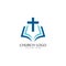 Church logo template vector icon illustration