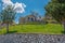 Church made of stone in Baltessiniko village, Greece