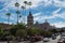 Church and main plaza in Alamos, Mexico