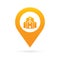 Church map pointer icon marker GPS location flag symbol