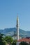 Church and a mosque in mountains