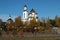 Church in the Name of Holy Spirit and Church of the Pochayev Icon of Mother of God, Nefteyugansk, Western Siberia, Russia