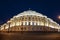 The Church in the name of St. Spyridon in the Admiralty building at night, St. Petersburg