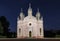 Church of the Nativity of St. John the Baptist Chesmenskaya at night in St. Petersburg,