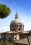 Church near ruins of Traian forum in Rome