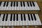 Church organ keyboard black white keys piano