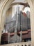 Church Organ pipes, vertical view.
