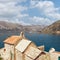 Church of Our Lady of Angels and two islets. Bay of Kotor, Montenegro