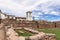 Church of Our Lady of Nativity and old Inca complex walls in Chinchero, Peru