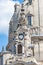 Church of Our Lady at Neumarkt square in downtown of Dresden in summer sunny day with blue sky, Germany, details, closeup