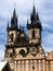 The Church of Our Lady before Tyn  is a dominant feature of the Old Town of Prague, Czech Republic,