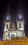 Church of Our Lady Before Tyn at night, Prague, Czech Republic