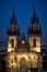 Church of Our Lady before Tyn in winter evening, Prague