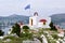 Church Outside Of Pandeli Castle, Leros, Greece, Europe