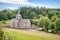 Church and priory of St Hymer, scenic landscape of the french countryside of Normandy France