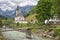 Church of Ramsau near Berchtesgaden in German Bavarian alps