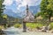 Church of Ramsau near Berchtesgaden in German Bavarian alps